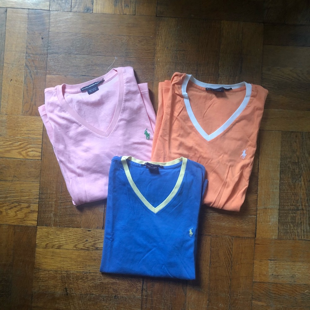 Bundle of Ralph Lauren V-Neck t-shirts